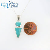 Sterling Silver Pendant w/ Turquoise - 18"
